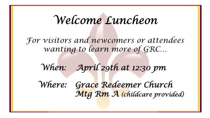 Welcome Luncheon w date no website